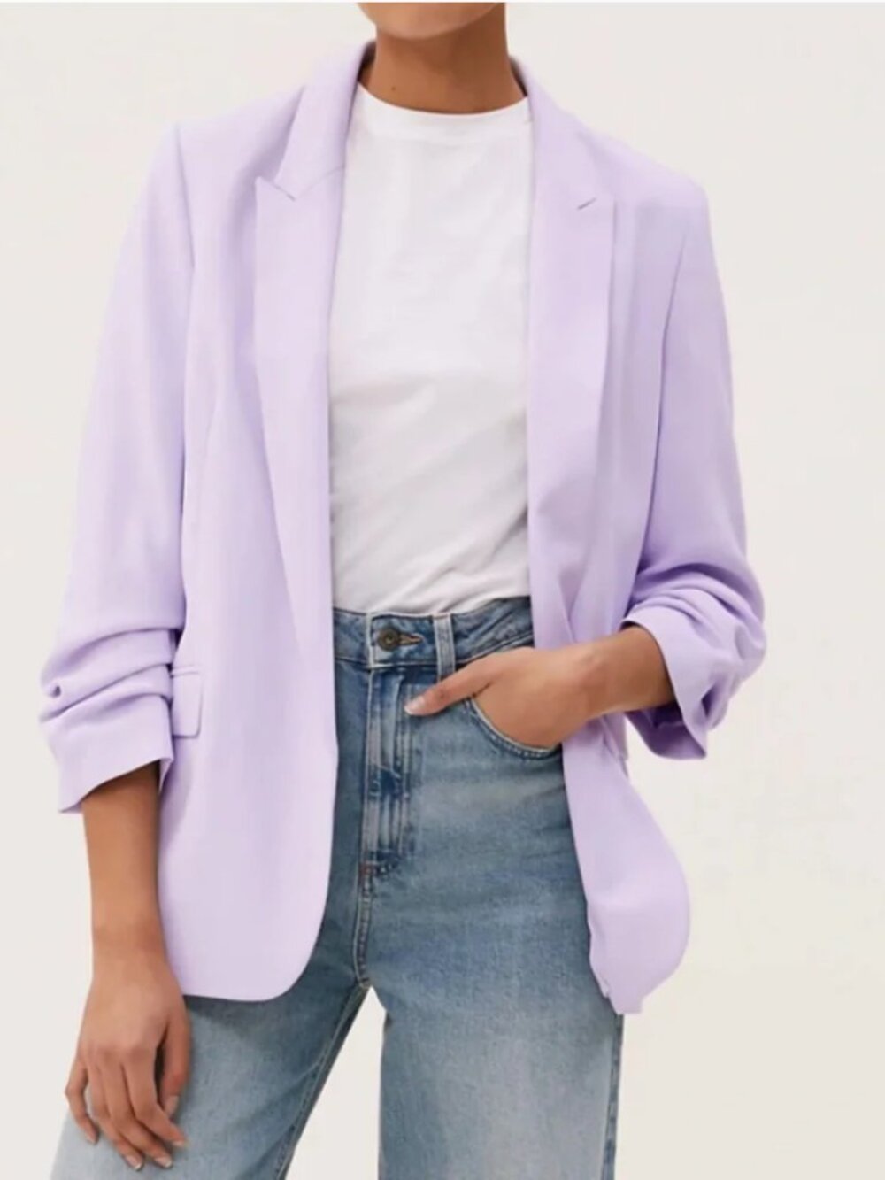 Marks & Spencer Lilac Open-Front Blazer